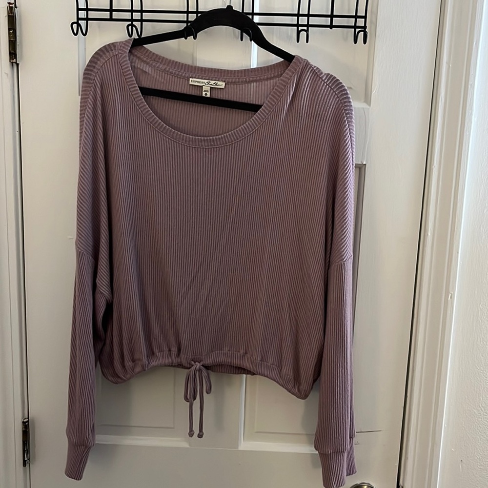 Express Purple Cropped Sweater!!
